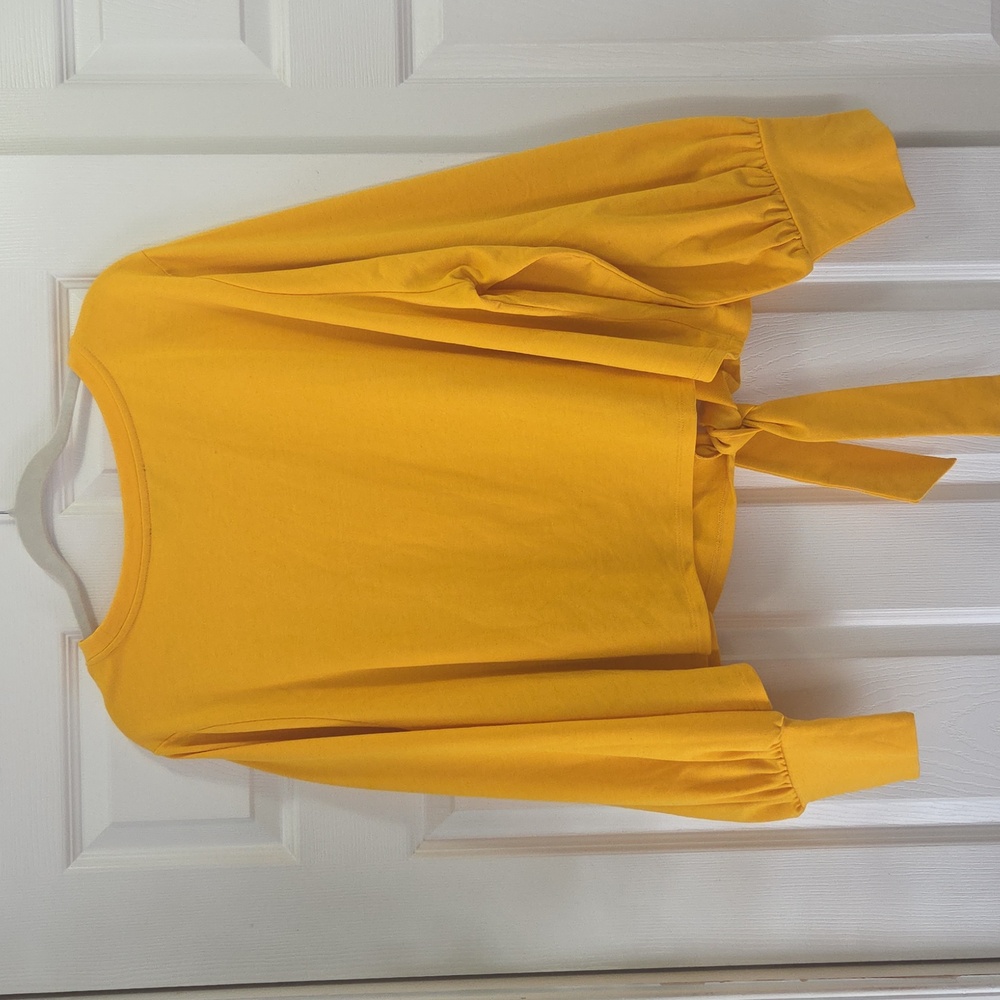 Eloquii French Terry Tie Front Sweatshirt - Picture 5 of 5
